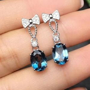 Drop Earring Oval cut Stemped 925